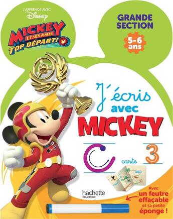 Couverture du livre « Ardoise j'ecris avec mickey top depart gs » de  aux éditions Hachette Education