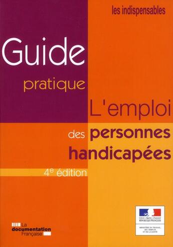 Couverture du livre « L'emploi des personnes handicapées » de Urbe Condita aux éditions Documentation Francaise