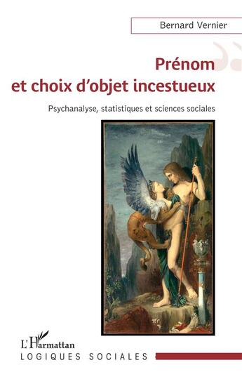 Couverture du livre « Prénom et choix d'objet incestueux : psychanalyse, statistiques et sciences sociales » de Bernard Vernier aux éditions L'harmattan