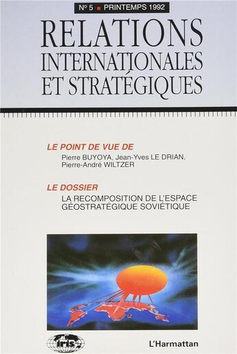 Couverture du livre « Recomposition de l'espace geostrategique sovietique. revue intern. et strategique n 5-1992 - revue (édition 1992) » de  aux éditions Dalloz