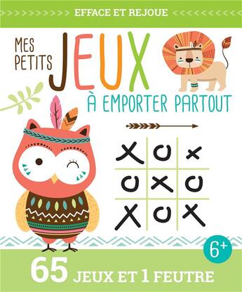 Couverture du livre « Jeux a emporter partout (coll. efface et rejoue !) » de Idees Book Creations aux éditions 1 2 3 Soleil