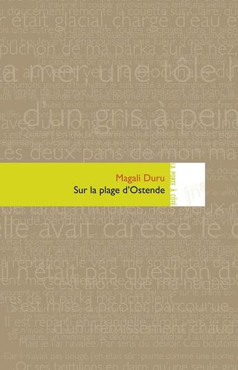 Couverture du livre « Sur la plage d'Ostende » de Magali Duru aux éditions Editions In8