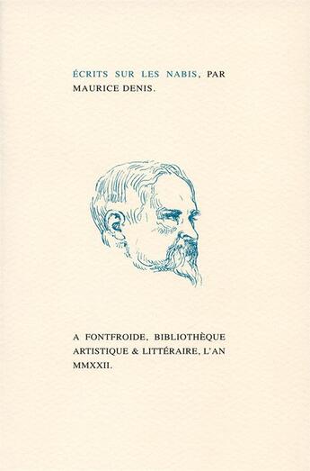 Couverture du livre « Écrits sur les Nabis » de Maurice Denis aux éditions Fata Morgana