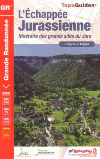 Couverture du livre « L'échappée jurassienne ; de Dole aux Rousses » de  aux éditions Ffrp