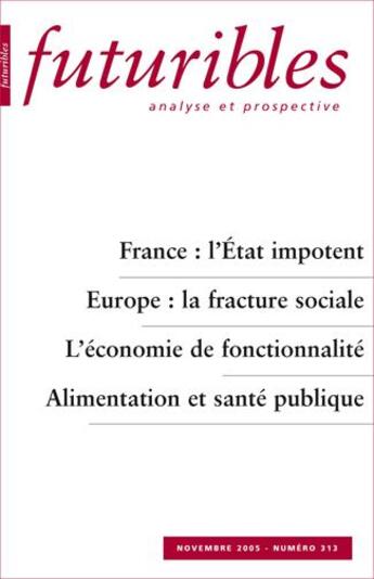 Couverture du livre « France : l'État impotent » de Sine/Bourg/Buclet aux éditions Futuribles