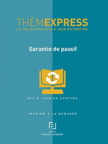 Couverture du livre « Garantie de passif » de Redaction Efl aux éditions Lefebvre