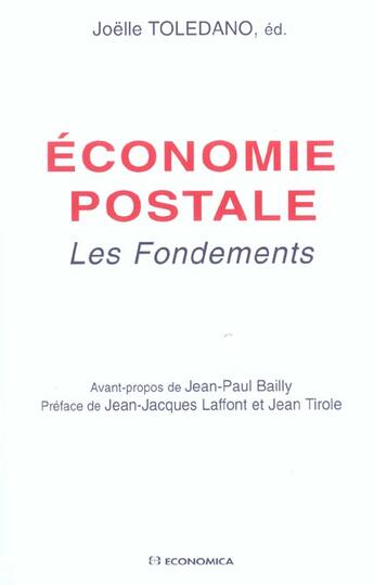 Couverture du livre « ECONOMIE POSTALE » de Joelle Toledano aux éditions Economica