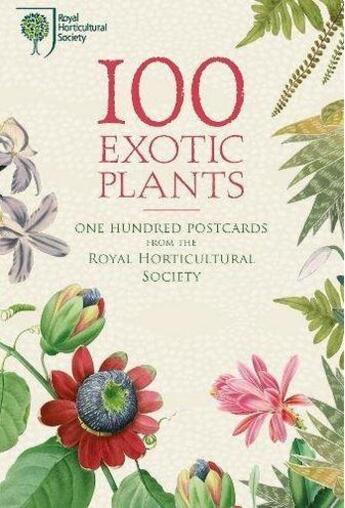 Couverture du livre « 100 exotic plants ; one hundred postcards from the royal horticultural society » de  aux éditions Frances Lincoln