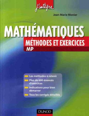 Couverture du livre « Mathématiques ; méthodes et exercices » de Monier-J.M aux éditions Dunod