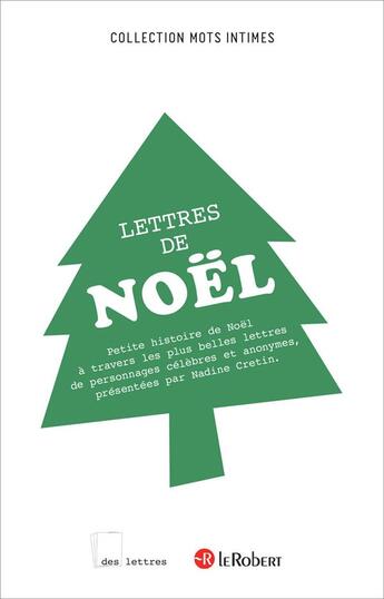 Couverture du livre « Lettres de Noël » de Nadine Cretin aux éditions Le Robert