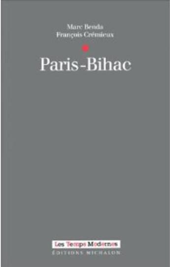 Couverture du livre « Paris-bihac » de Benda/Cremieux aux éditions Michalon