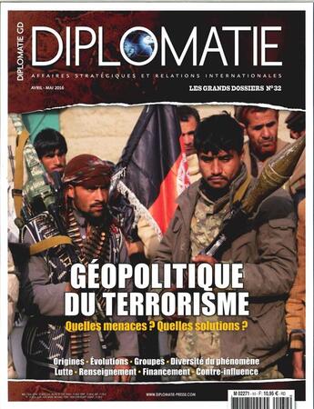 Couverture du livre « Diplomatie gd n 32 geopolitique du terrorisme avril/mai 2016 » de  aux éditions Carto