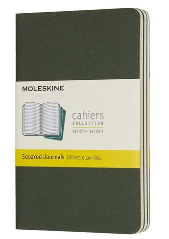 Couverture du livre « Cahier quadrillé poche myrte ; set de 3 » de  aux éditions Moleskine