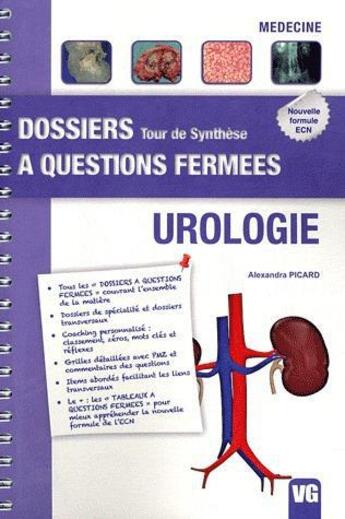 Couverture du livre « Dossiers a questions fermees urologie » de A.Picard aux éditions Vernazobres Grego