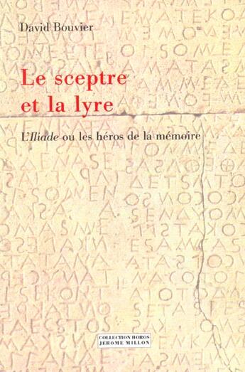 Couverture du livre « Le sceptre et la lyre » de David Bouvier aux éditions Millon