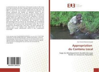 Couverture du livre « Appropriation du contenu local » de Bakatunyingela J-C. aux éditions Editions Universitaires Europeennes