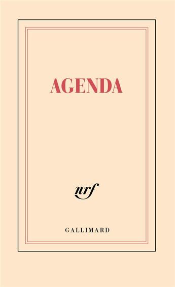 Couverture du livre « Agenda » de Collectif Gallimard aux éditions Gallimard