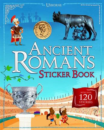 Couverture du livre « Ancient romans ; stickers book » de Megan Cullis aux éditions Usborne