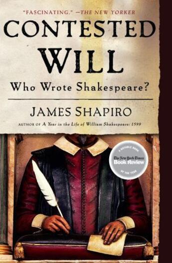 Couverture du livre « Contested Will ; Who Wrote Shakespeare » de James Shapiro aux éditions Faber Et Faber