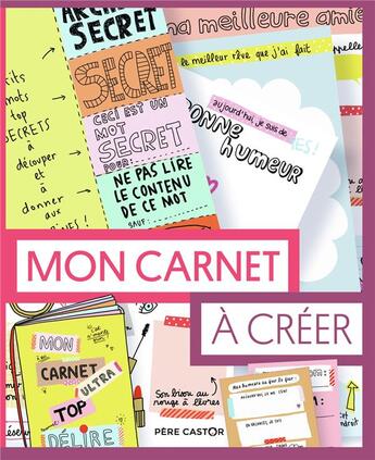 Couverture du livre « Mon carnet à créer » de Bordier Marion aux éditions Pere Castor