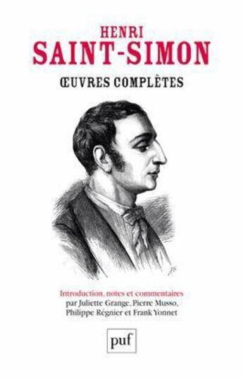 Couverture du livre « Oeuvres complètes » de Henri De Saint-Simon aux éditions Puf