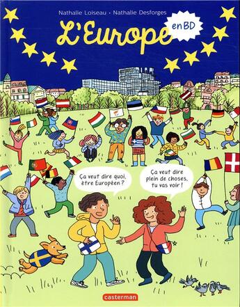 Couverture du livre « L'Europe en bd » de Nathalie Desforges et Nathalie Loiseau aux éditions Casterman