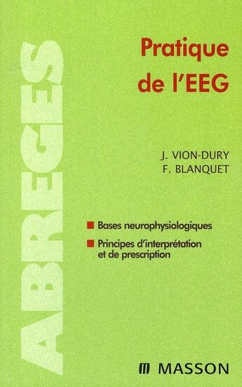 Couverture du livre « EEG » de Vion-Dury-J+Blanquet aux éditions Elsevier-masson