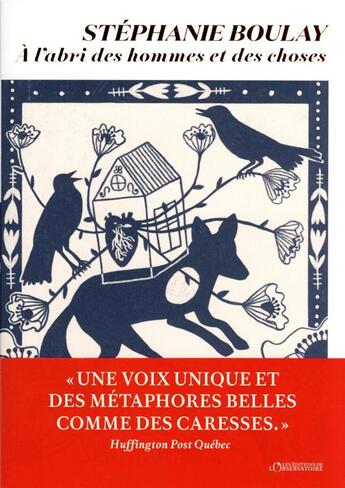 Couverture du livre « À l'abri des hommes et des choses » de Stephanie Boulay aux éditions L'observatoire