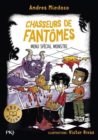 Couverture du livre « Chasseurs de fantômes Tome 6 : Menu spécial monstre » de Victor Rivas et Andres Miedoso aux éditions Pocket Jeunesse