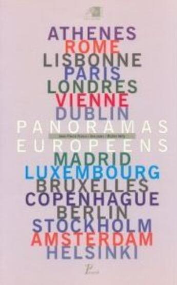 Couverture du livre « Panoramas europeens. » de Pranlas-Descours aux éditions Picard