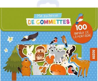 Couverture du livre « Ma pochette de gommettes - les animaux de la montagne » de Maria Neradova aux éditions Philippe Auzou