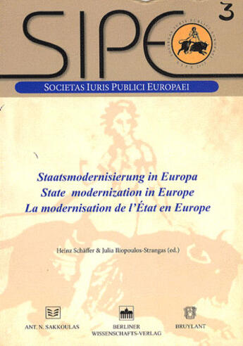 Couverture du livre « La modernisation de l'Etat en Europe » de H Schaffer et J Iliopoulos-Strangas aux éditions Bruylant