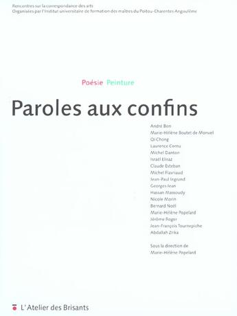 Couverture du livre « Paroles aux confins » de  aux éditions Atelier Des Brisants