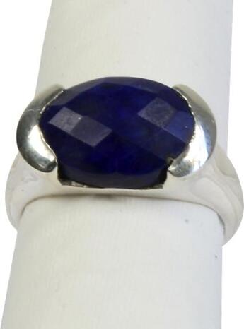 Couverture du livre « Bague argent lapis lazuli facette - taille 50 » de  aux éditions Dg-exodif