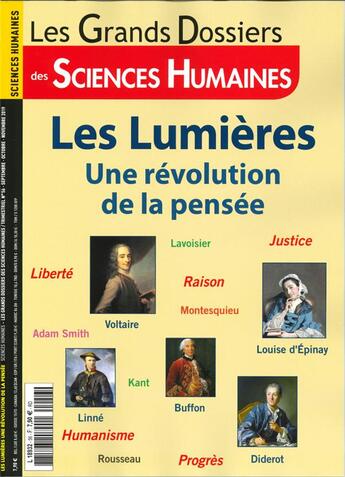 Couverture du livre « Sciences humaines gd n 56 les lumieres - septembre/octobre/novembre 2019 » de  aux éditions Sciences Humaines