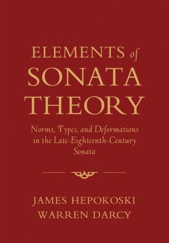 Couverture du livre « Elements of Sonata Theory: Norms, Types, and Deformations in the Late- » de Darcy Warren aux éditions Oxford University Press Usa