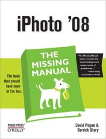 Couverture du livre « IPhoto '08 ; the missing manual » de Pogue David aux éditions O Reilly