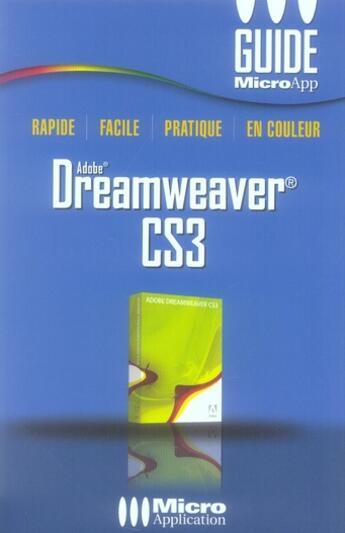 Couverture du livre « Dreamweaver cs3 » de Boni aux éditions Micro Application