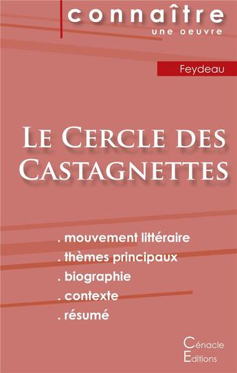 Couverture du livre « Le cercle des Castagnettes, de Georges Feydeau » de  aux éditions Editions Du Cenacle