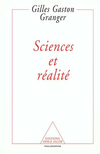 Couverture du livre « Sciences et realite » de Granger G-G. aux éditions Odile Jacob