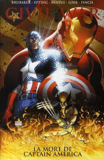 Couverture du livre « Civil War t.3 : la mort de Captain America » de Jeph Loeb et Ed Brubaker et David Finch et Steve Epting et Brian Michael Bendis aux éditions Panini