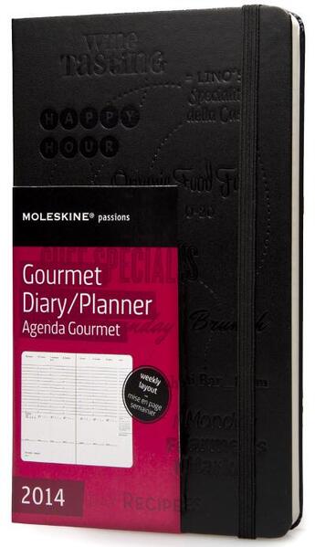 Couverture du livre « Agenda passion 2014 gourmet semainier vertical grand format » de Moleskine aux éditions Moleskine Papet