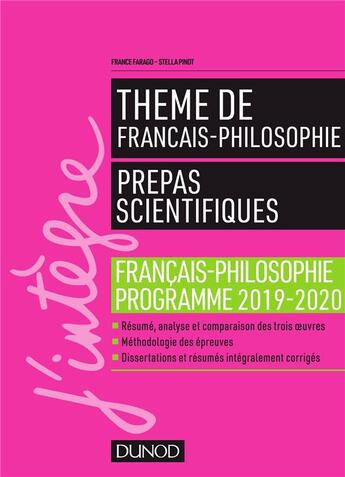 Couverture du livre « La démocratie ; prépas scientifiques ; programme francais-philosophie (édition 2019/2020) » de France Farago et Stella Pinot aux éditions Dunod