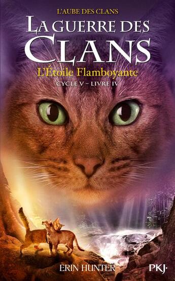 Couverture du livre « La guerre des clans - cycle 5 ; l'aube des clans Tome 4 : l'étoile flamboyante » de Erin Hunter aux éditions Pocket Jeunesse