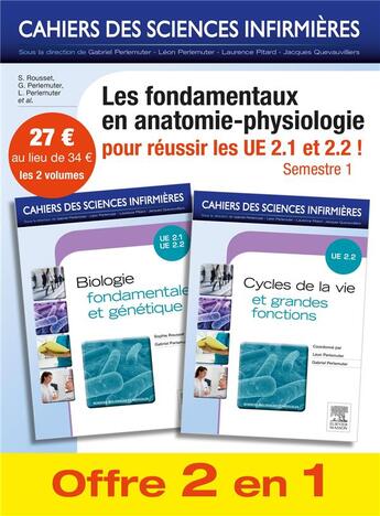 Couverture du livre « CAHIERS DES SCIENCES INFIRMIERES : biologie fondamentale et génétique ; cycles de la vie et grandes fonctions » de Gabriel Perlemuter aux éditions Elsevier-masson