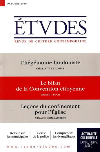 Couverture du livre « Etudes 4275 - octobre » de  aux éditions Ser