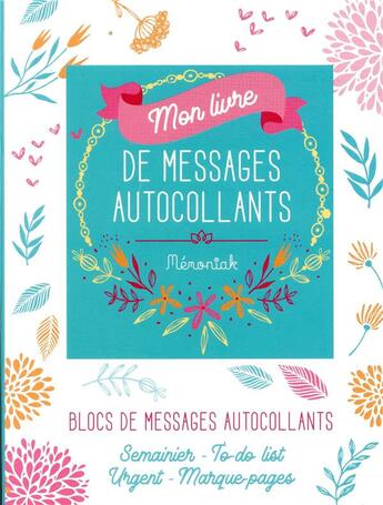 Couverture du livre « Mon livre de messages autocollants pour m'organiser memoniak 2019 » de  aux éditions Editions 365