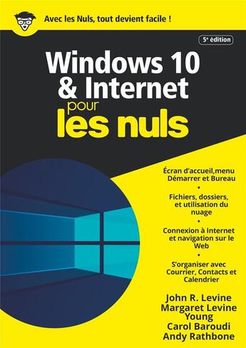 Couverture du livre « Windows 10 et internet mégapoche pour les nuls (5e édition) » de Jean-Pierre Cano aux éditions First Interactive