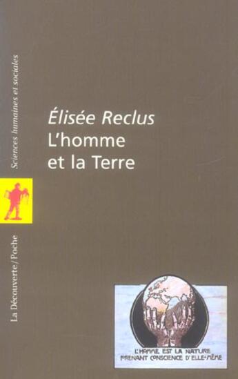 Couverture du livre « L'homme et la terre » de Elisee Reclus aux éditions La Decouverte