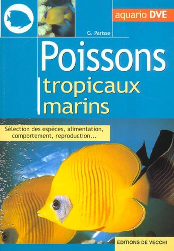 Couverture du livre « Poissons tropicaux marins » de Parisse aux éditions De Vecchi